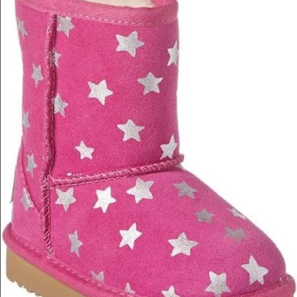UGG Pink Classic Short Stars Boot Size 5 Cute Girly Fun Novelty Celestial - Picture 8 of 8